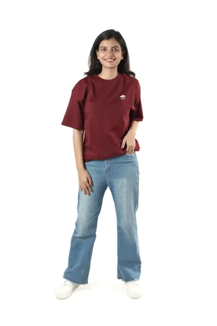 Maroon French Terry T-shirt